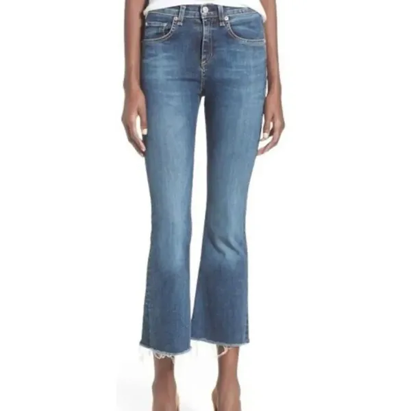 Rag & Bone 10” high rise crop flare jeans size 28 - Image 12