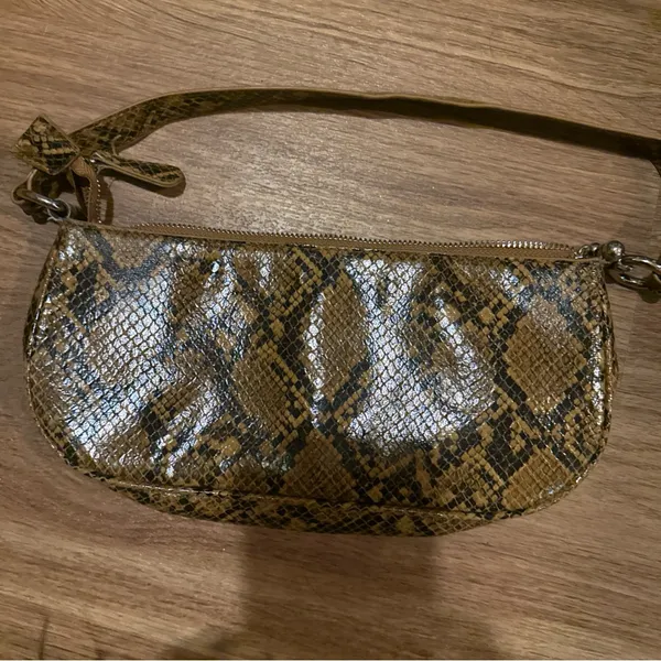 Vintage Urban Outfitters Snake Skin Leather‎ Shoulder Bag - Image 4