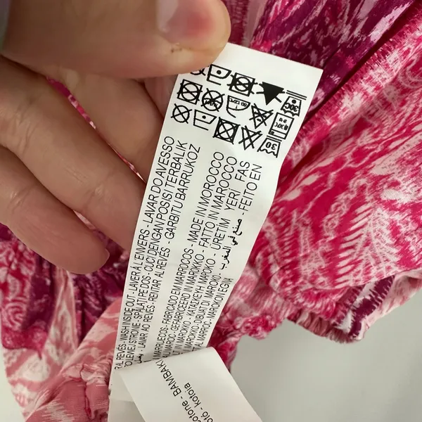 Zara Patchwork Paisley Cotton Maxi Dress Cutout Side M Pink NWT Blogger Favorite - Image 12