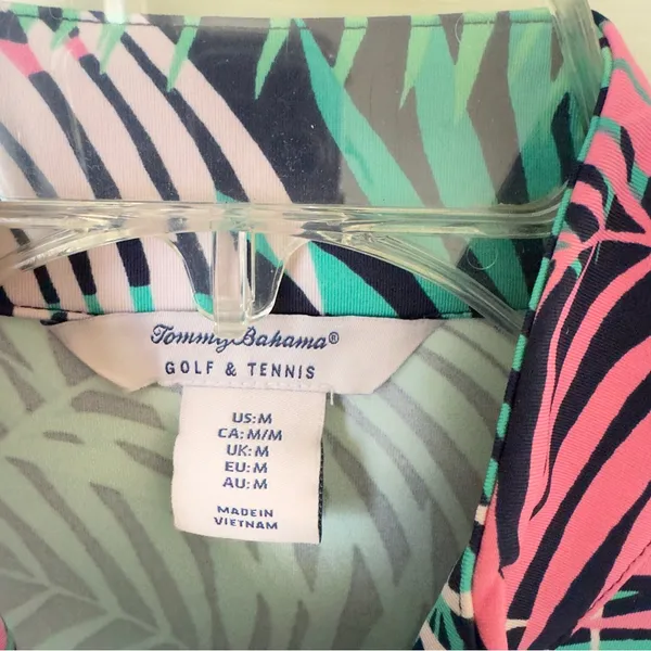 Tommy‎ Bahama Medium Golf & Tennis Tropical Full Zip Jacket Vaporwave Miami Vice - Image 6