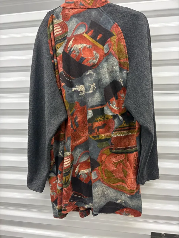 Vintage Rialto California High Collar Mixed Media Jacket - Image 8