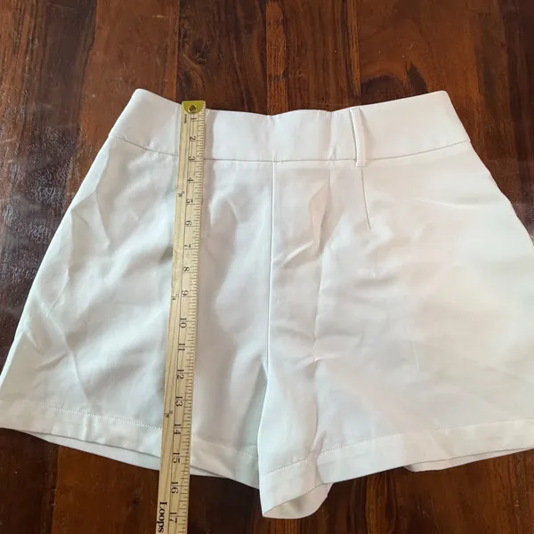 Express Editor Shortie Super High Rise Shorts White Tailored Trouser Style - Image 7