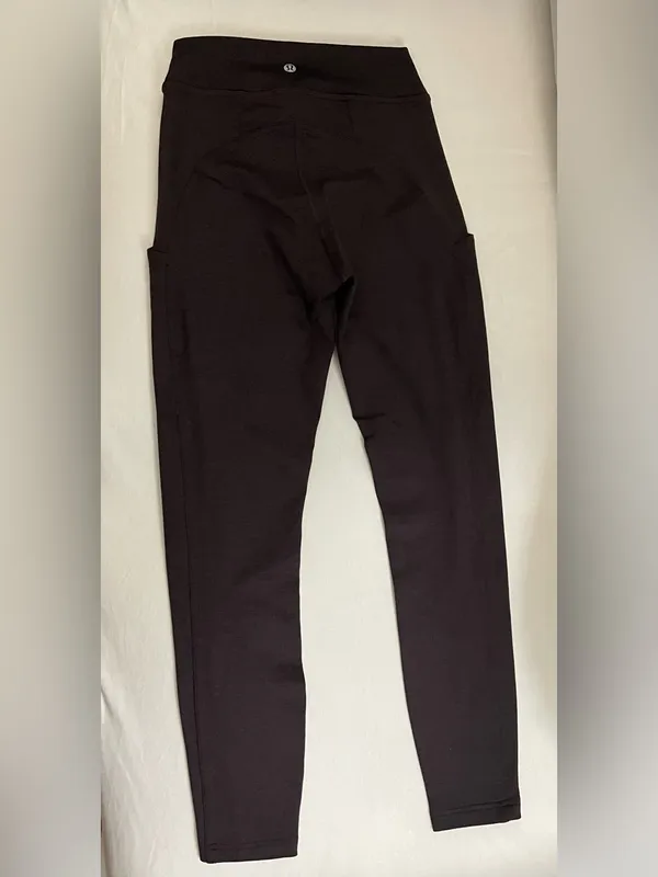 Lululemon SET Suede Tank Top & Leggings Dark Espresso Size 4 Retails $158 - Image 13