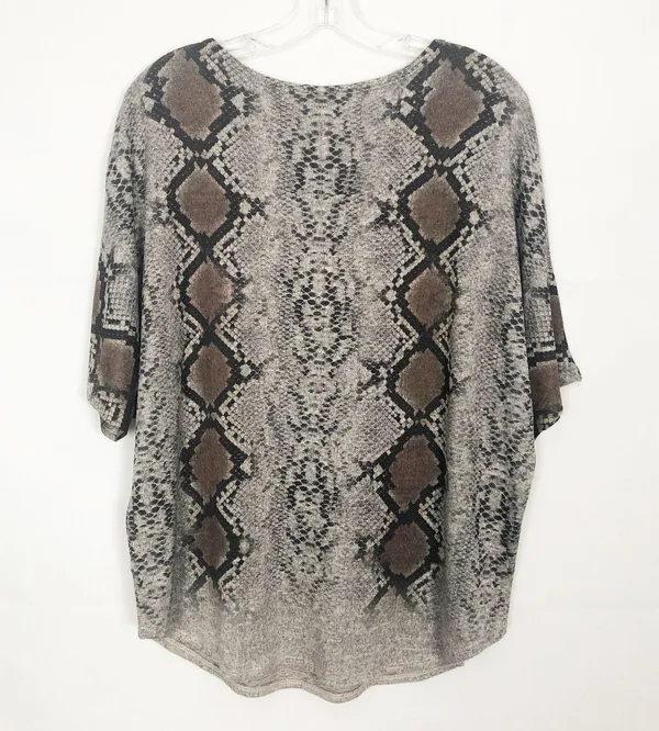 Ember Snake Print V-Neck Dolman Sleeve Top Size L - Image 6