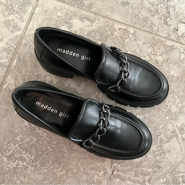 Madden Girl Hoxtonn Loafers in Black, Shoes Size 5.5M New w/o Box - Image 2