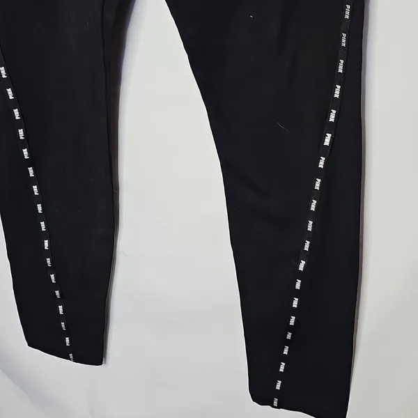 PINK Victoria's Secret Yoga Pull On Rhinestone Workout Leggings Sz LARGE - Image 3