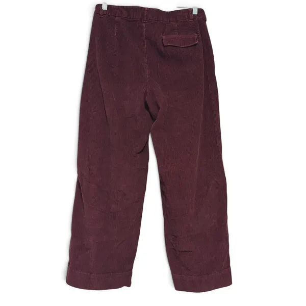 Old Navy Women Burgundy Corduroy High Waisted Wide Leg Pants Maroon Pants 10 - Image 4