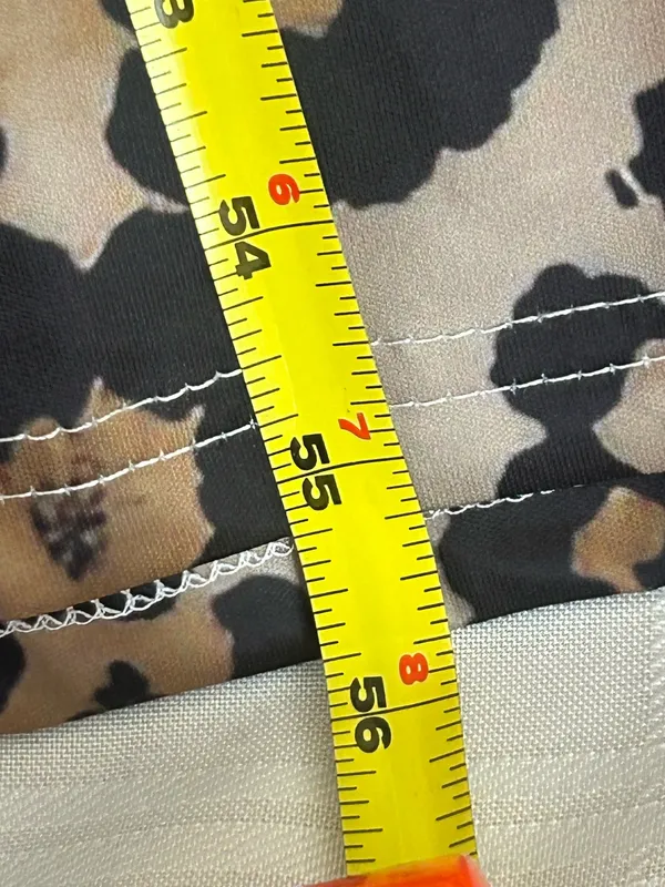 NWOT Plus size leopard maxi dress, pockets, soft satin stretchy material 4X - Image 7