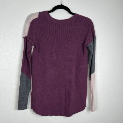 Smartwool Women's Colorblock Wool Blend Pullover‎ Knit Sweater Purple Sz S - Image 6
