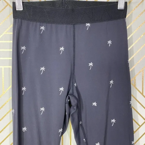 Alala Base Tight Leggings Palm Tree‎ Print Embroidered Stretch Black Size XS - Image 10