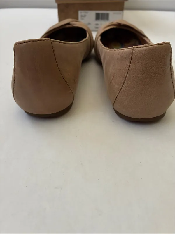 Born Tan Knotted Leather Ballet Flats Size 7 - Image 4