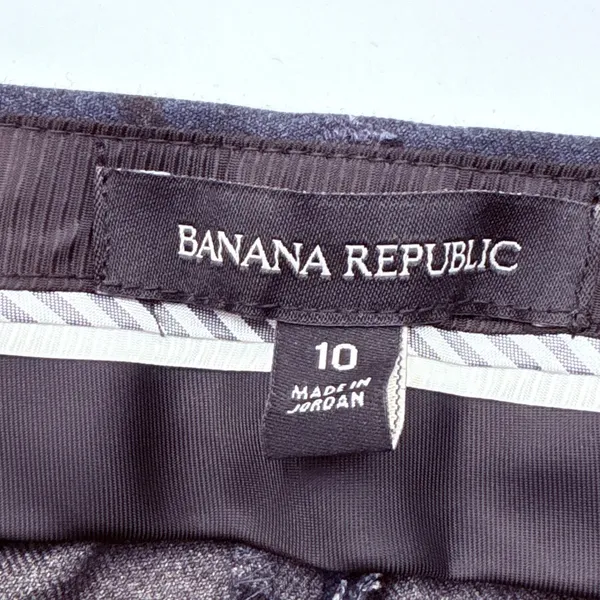 Banana Republic Avery Pant Women 10 Blue Grey Floral Ankle Trousers Preppy - Image 7