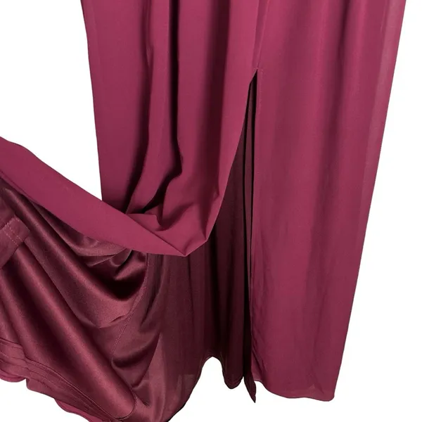 Lulu’s Lost in the Moment Maxi Gown Burgundy Bridesmaid Dress Size Small NWT - Image 10