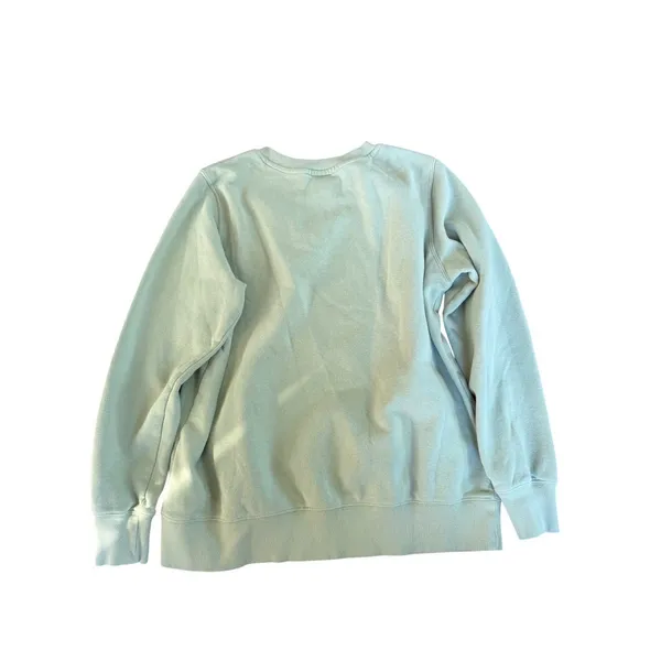 The North Face Womens Crewneck‎ Sweatshirt Mint Green Embroidered Logo Medium - Image 2