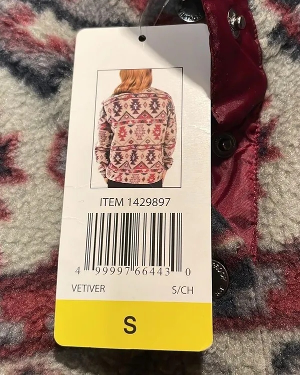 Weatherproof Vintage- NWT Aztec Southwest Printed Fleece Pullover- Size S - Image 8