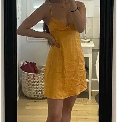 Princess Polly Orange Mini Satin Dress - Image 2