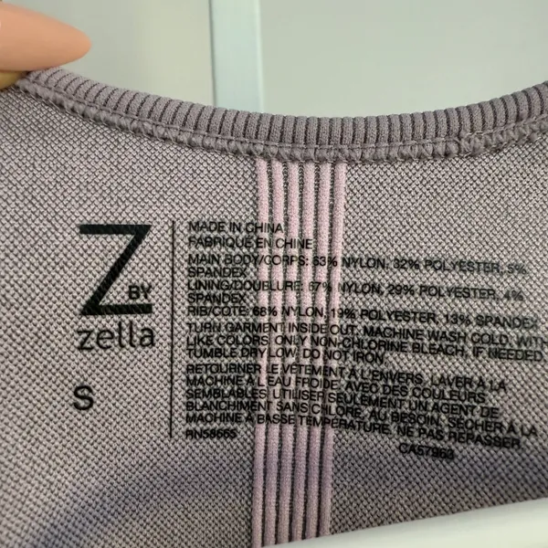 Zella Crop Top Athletic Tank Top Activewear Workout Fitness‎ Mauve Gray S - Image 2