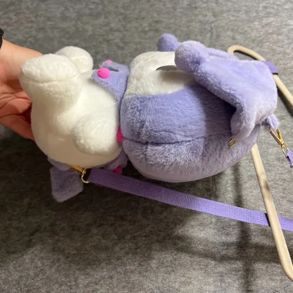 Sanrio Kuromi Plush Backpack Shoulder Bag Plushie Kawaii Purple White‎ - Image 8