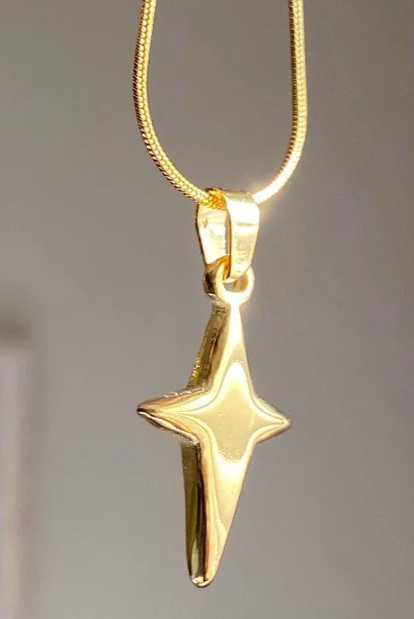 Handmade grunge y2k street style sparkle star fully stainless steel necklace✨ - Image 4