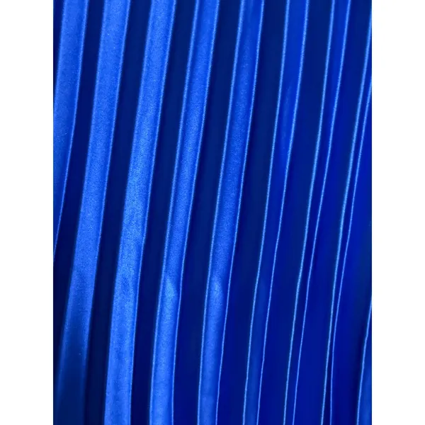 AREA Stars Cobalt Pleated Midi Skirt Size L NWT Feminine‎ Romantic Parisian - Image 3