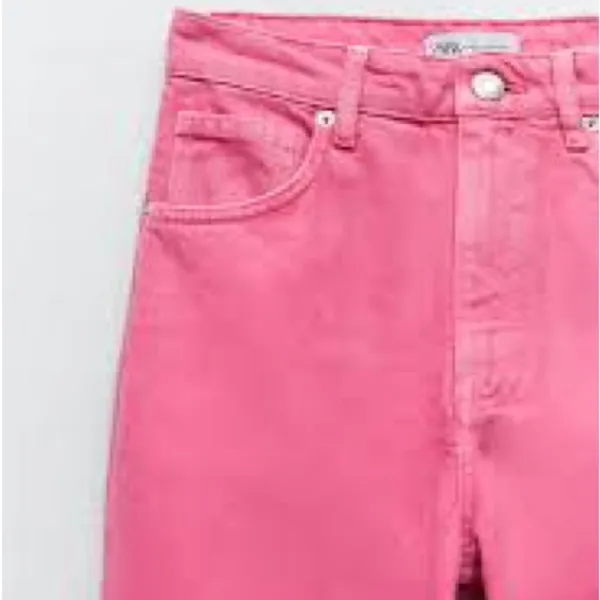 Zara Wide Leg Solid Color Pink Pants - Image 4