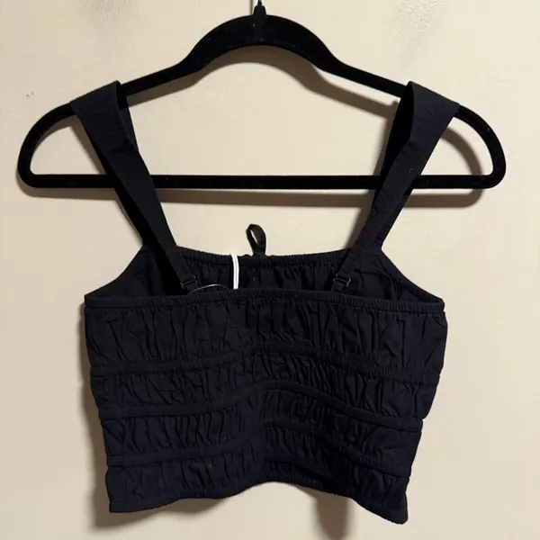 NWT Aritzia Sunday Best Martine Poplin Top Black- Size Small - Image 6