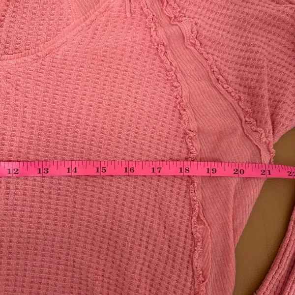 Free People -‎ We The Free Catalina Waffle Thermal Coral Pink Flowy Small - Image 5