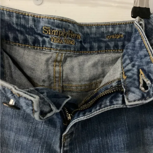 Simply Vera Vera Wang Blue Straight Leg Jeans - Image 2