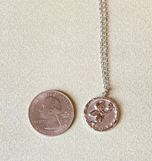 Handmade fully stainless steel angel cherub goth cute chic fairy necklace👼💗 - Image 6