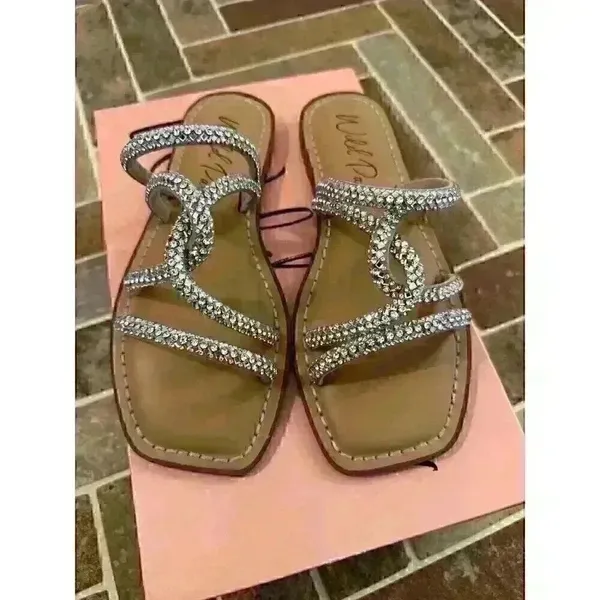 Wild Pair‎ Gabryell Silver Bling Sandals size 6 NWB - Image 2