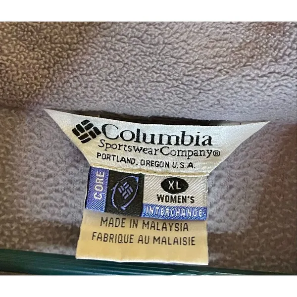 Columbia Woman's Zip Up Challenge Series Fleece Jacket Size X-Large XL Gray - Image 5