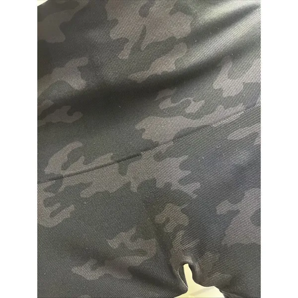 SPANX Women’s Black Camo High Rise Textured Pull-on Nylon Biker Shorts- Large - Image 6