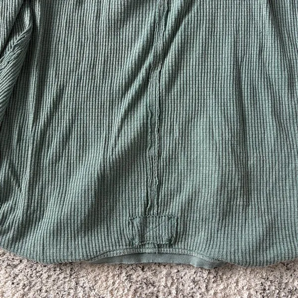 Free People We The Free Oversized Thermal Waffle Knit Top Size XS Light Green - Image 8