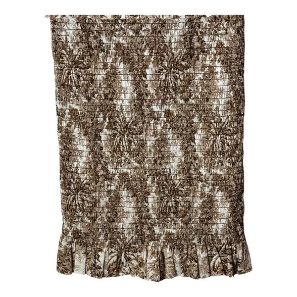 Bec + Bridge Brown And Ivory Cotton Smocked Toile Print Gloria Mini Dress Size 2 - Image 9