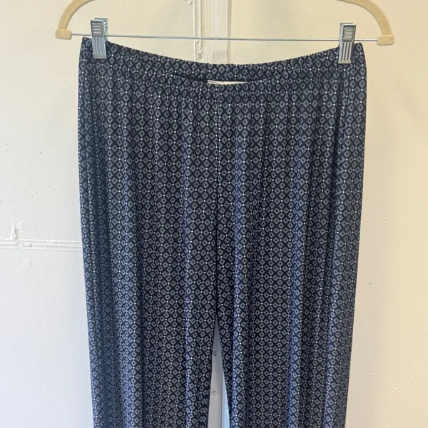 Dressbarn Paisley Border Print Wide Leg Stretch Pants Size Medium Boho Festival - Image 3