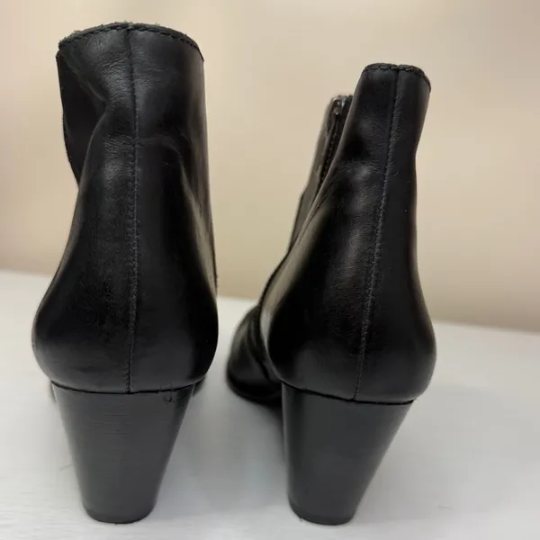 Frye Jennifer Black Leather Ankle Boots Sz 8 Western Americana Country - Image 16