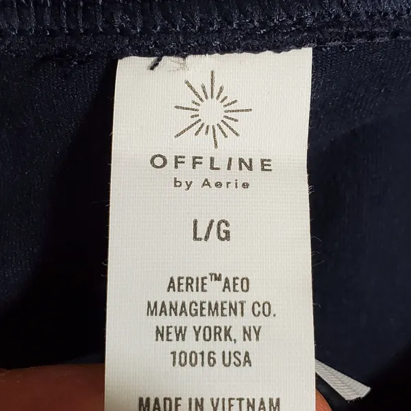 Aerie Offline High Waisted Women's‎ Striped Leggings. Size L - Image 6