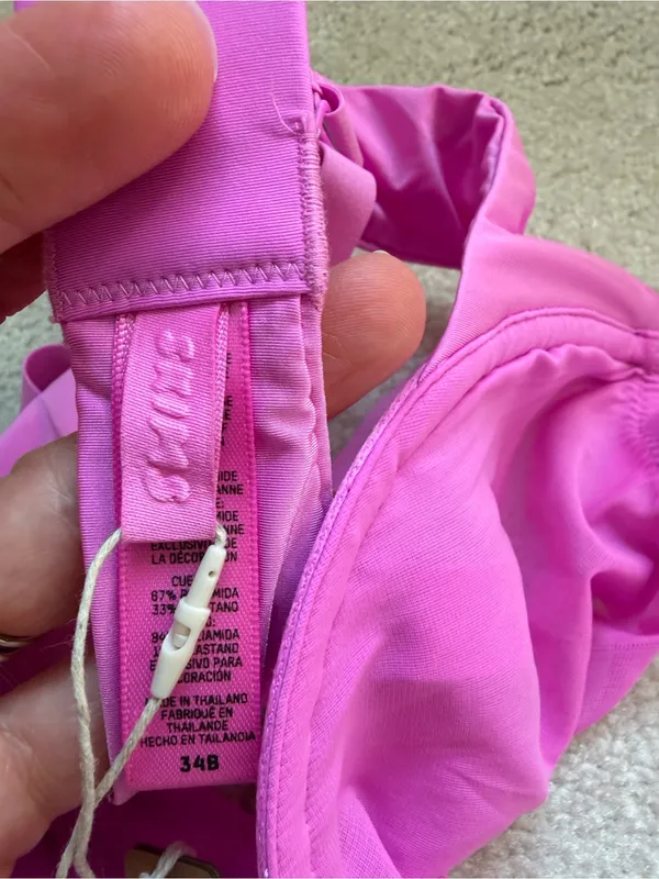 SKIMS No Show Molded Unlined Demi Bra Pink 34B NWT‎ Underwire - Image 7