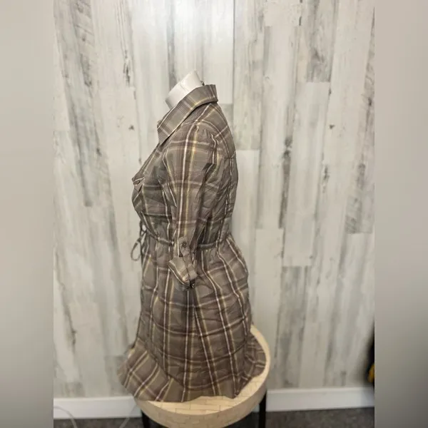 Plaid dress Brown Size 6 - Image 2
