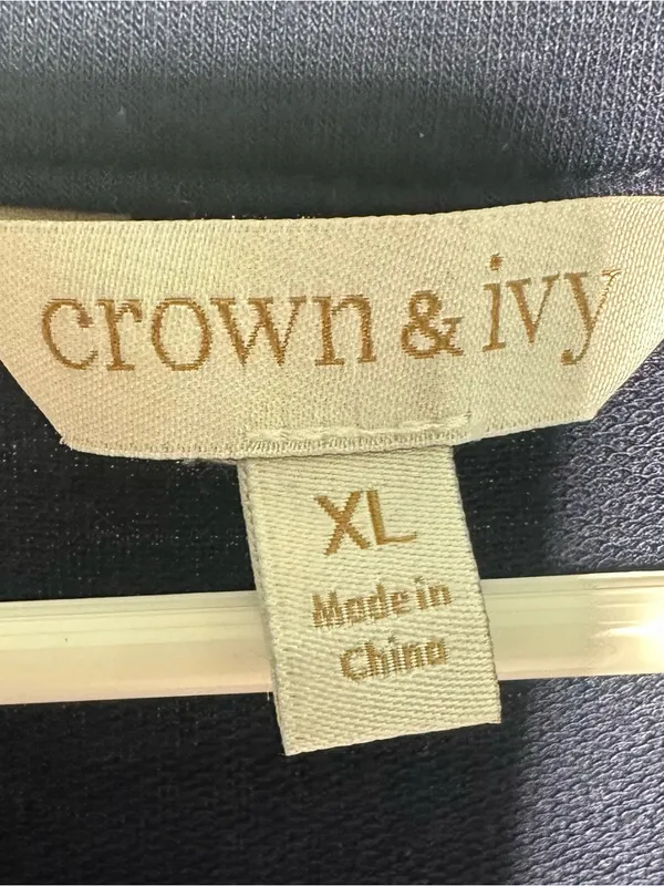 Crown & Ivy Navy Blue Sleeveless Tiered Babydoll Dress Size XL - Image 4