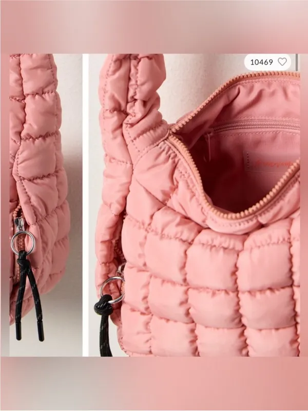 NWT Free People FP Movement Quilted Baby Carryall Sling Bag ballet slipper pink - Image 6
