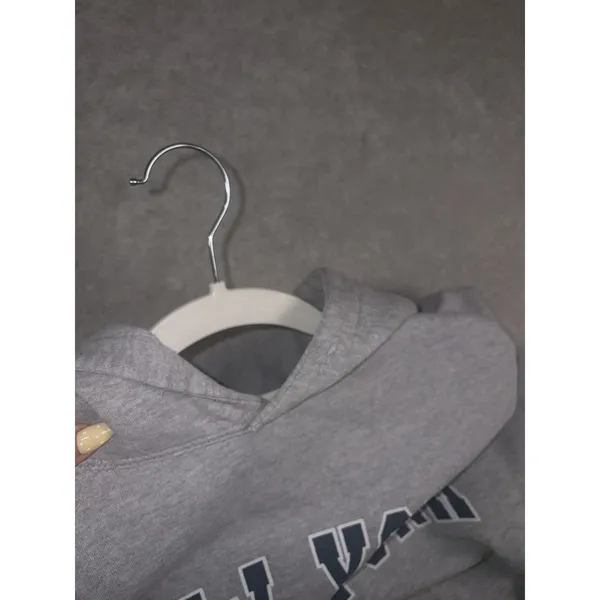 John Galt Silver New York Oversized Hoodie Women OS Cotton Pullover - Image 11
