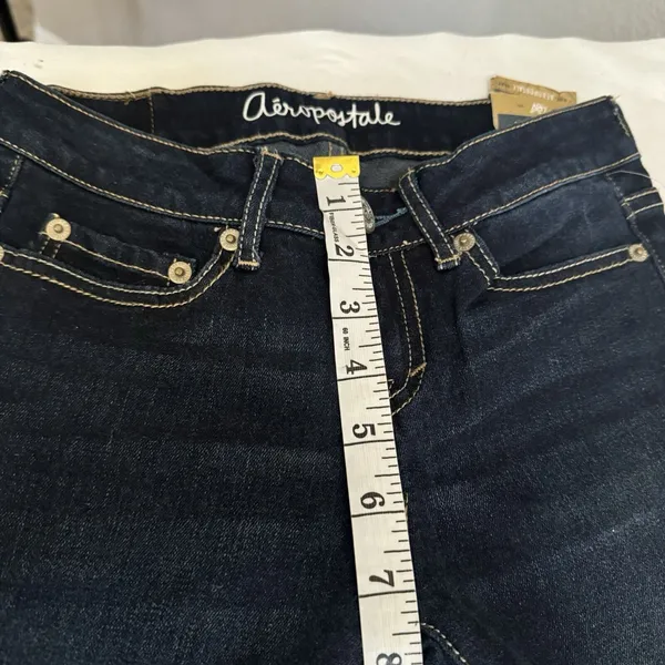 Aeropostale Womens Jeans Pants Size 00 Bayla Skinny Core Low Rise Dark Wash Y2k - Image 14