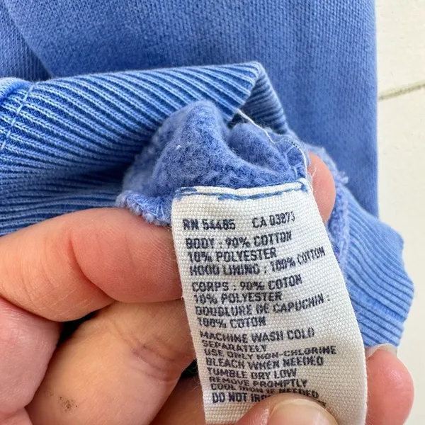 American Eagle Women’s Small Blue Y2K 2000s Earth is my BFF Hoodie Sweatshirt - Image 3