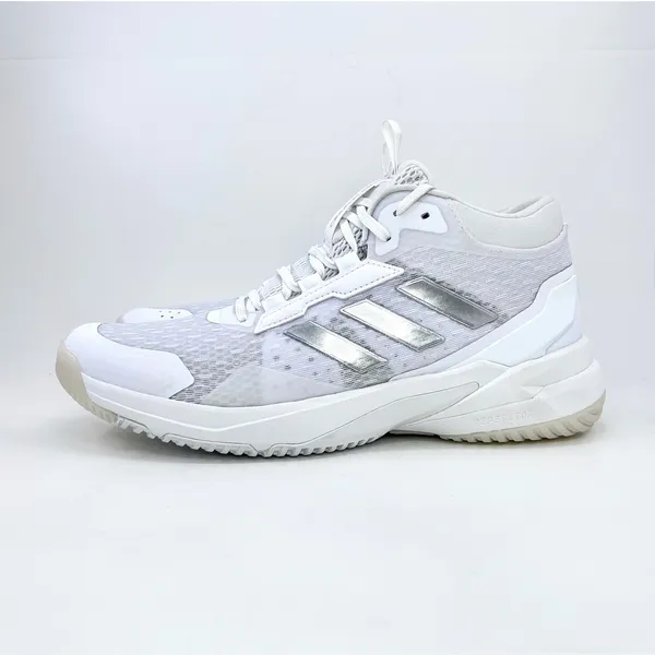 adidas Crazyflight 6 Mid Womens 8.5 Indoor Volleyball Shoes White Silver HP7030 - Image 4