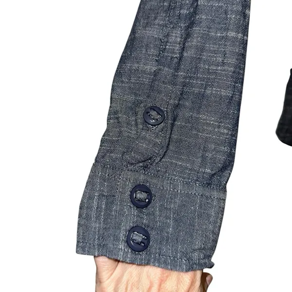 O'Neill Button Down Shirt Small Blue Tab Sleeve‎ Utility Casual Lightweight - Image 3