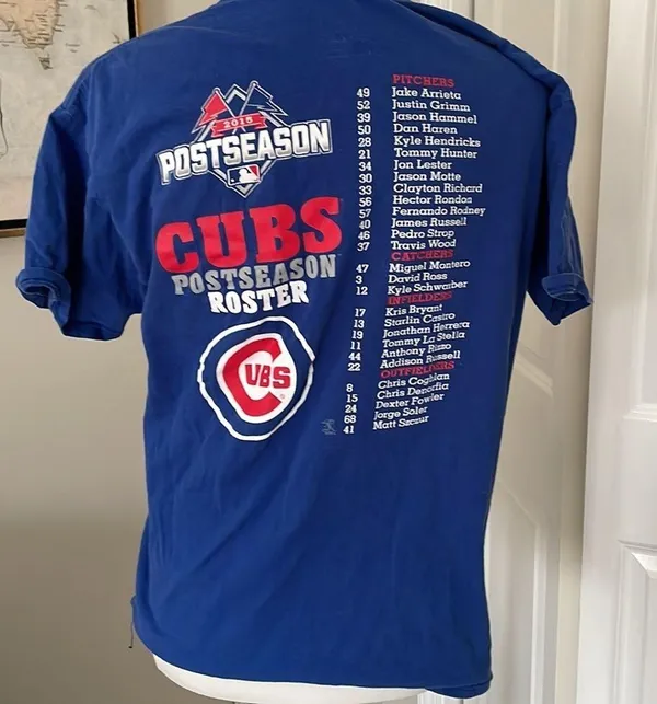 Majestic Chicago Cubs 2015 Blue Cut T Shirt - Image 4