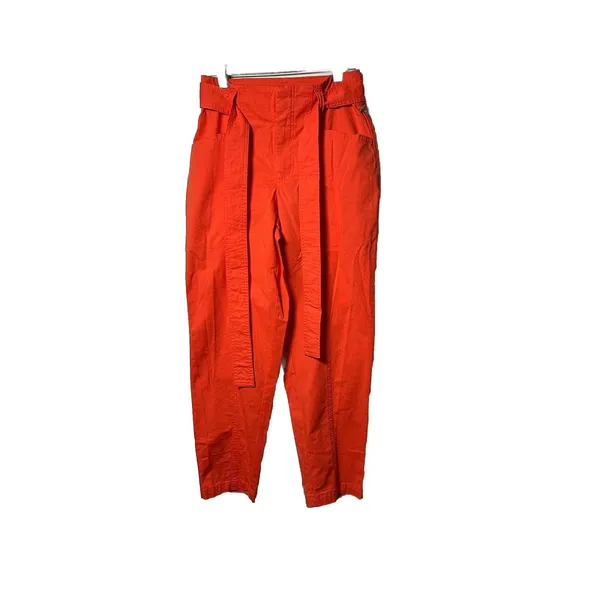 Women's High-Rise Tapered Ankle Tie-Front Pants - A‎ New Day Orange Size 4 - Image 4