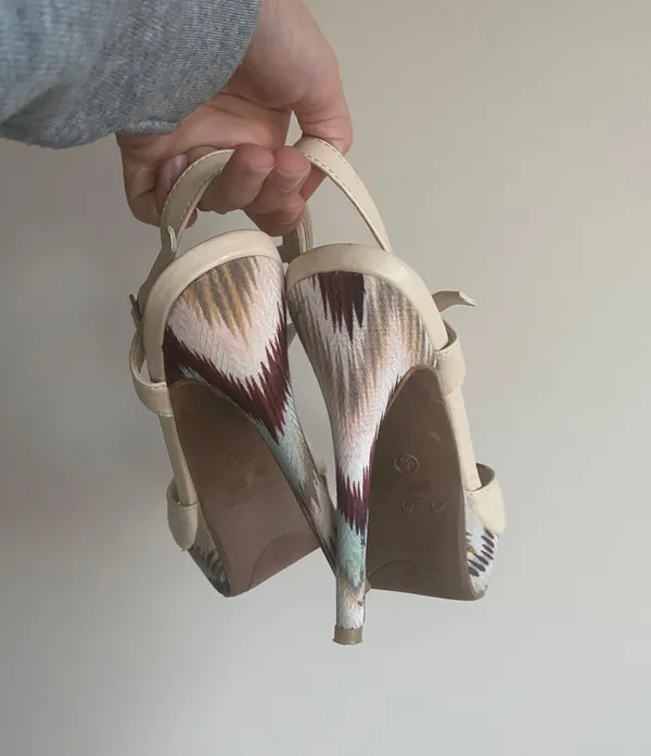 Beige Funky High Heeled Platforms - Image 5