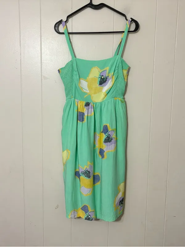 Corey Lynn Calter Sketchbook Floral Midi Dress SP Anthropologie Green Boho - Image 3